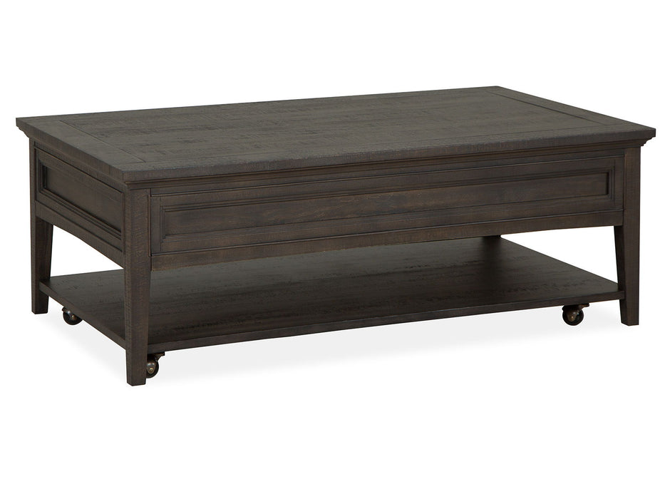 Westley Falls - Rectangular Cocktail Table With Casters - Graphite
