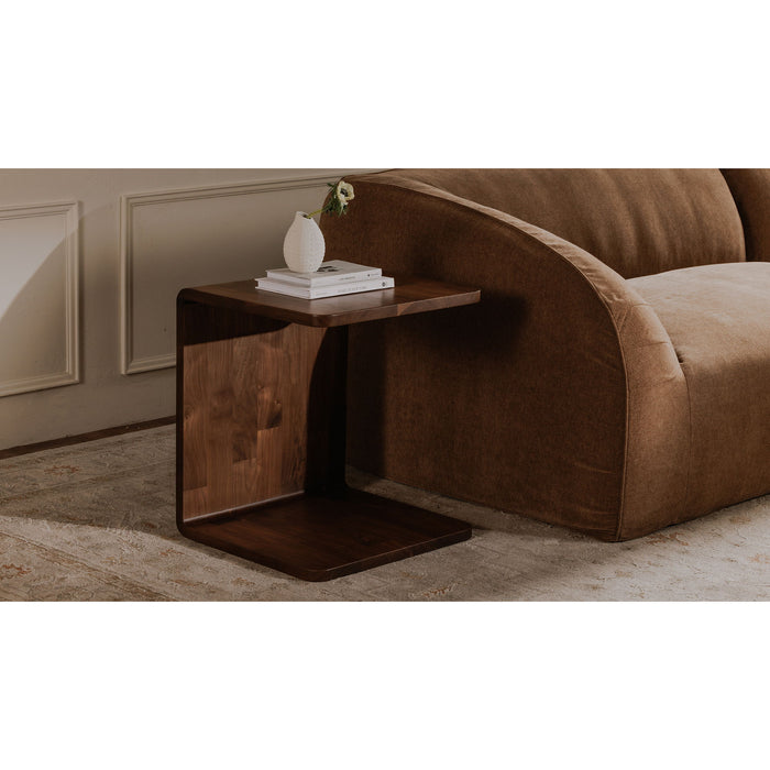 Carrie - Wood Side Table - Dark Brown