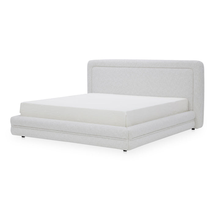 Tory - King Bed Pebble - White