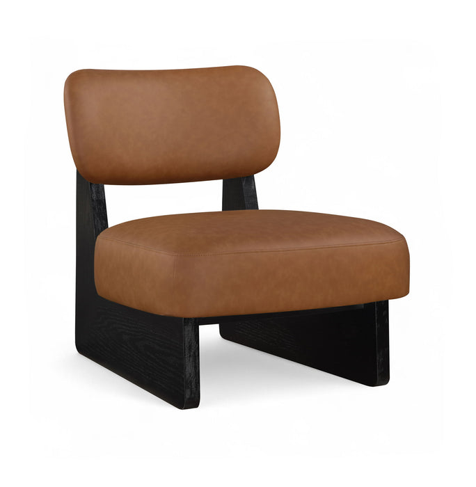 Vetra - Vegan Leather Upholstered Accent Chair With Black Base