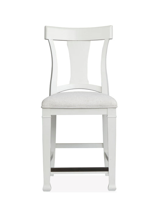 Kingston - Upholstered Counter Chair (Set of 2) - Whisper White And Cerused Nutmeg