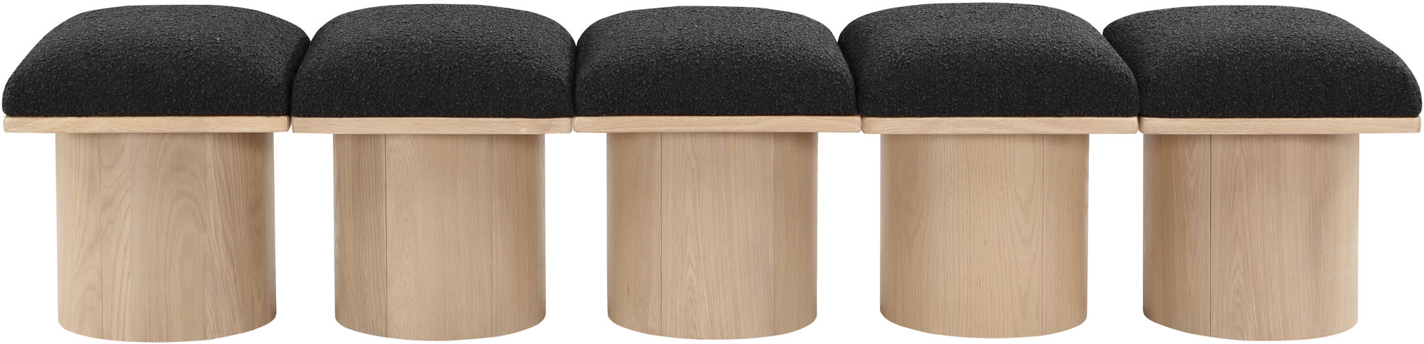 Pavilion - 5 Piece Modular Bench With Natural Base