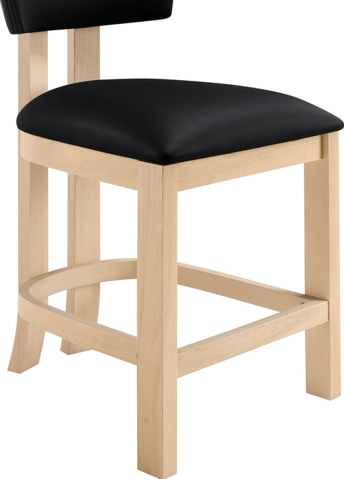 Lavrin - Vegan Leather Counter Stool (Set of 2) - Natural Base