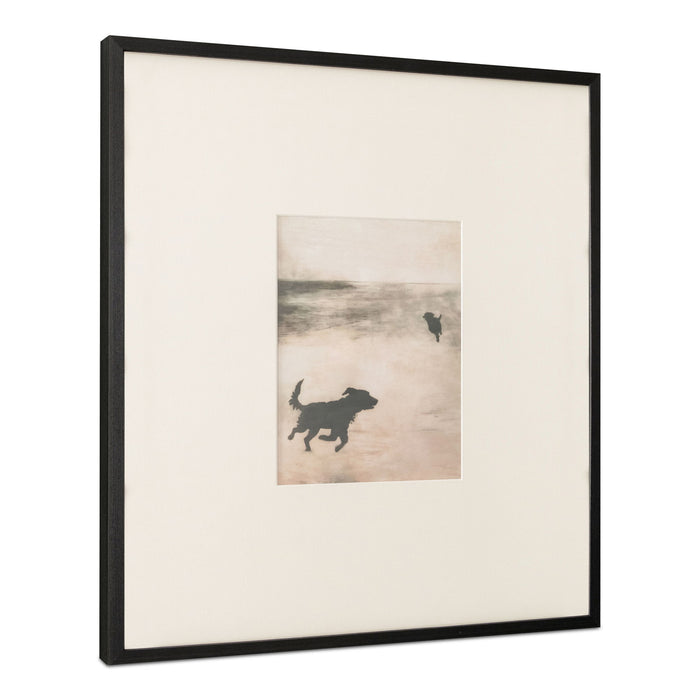 Strand - Framed Paper Print - Beige