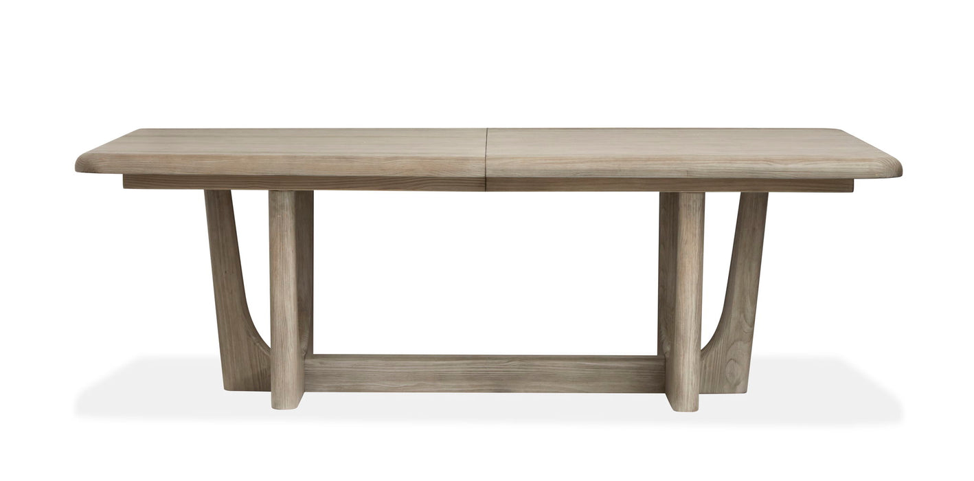 Braelyn - Extendable Trestle Dining Table - Dorian Gray