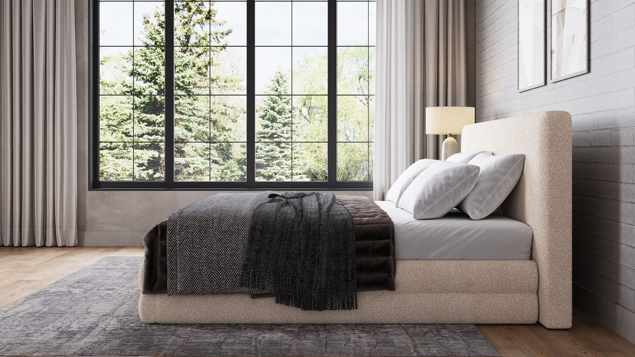 Maya Uph Queen Bed - Brun