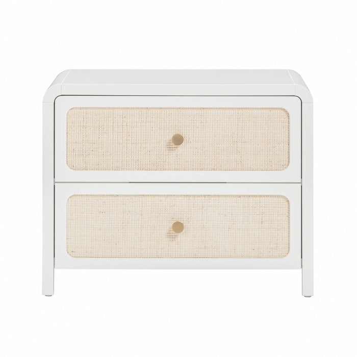 Patty - Rattan 2-Drawer Nightstand