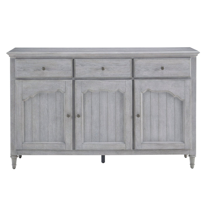 Pulaski Accents - 3-Door Credenza With Storage Drawers - Light Gray