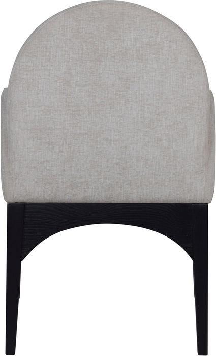 Waldorf - Chenille Dining Arm Chair With Black Legs