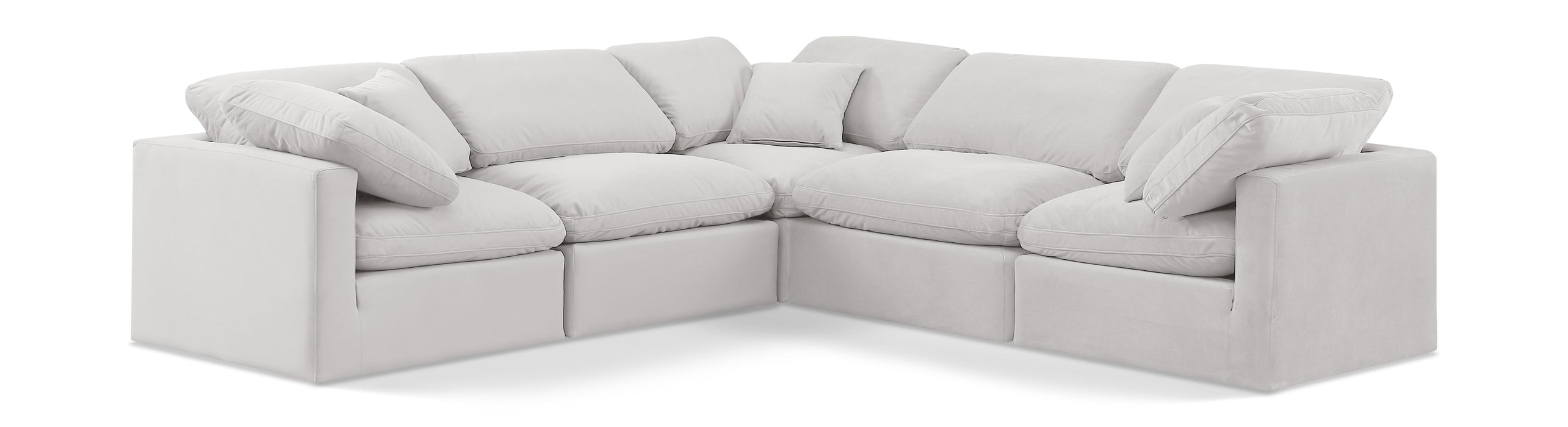 Indulge - Velvet 5 Piece Modular Corner Sectional