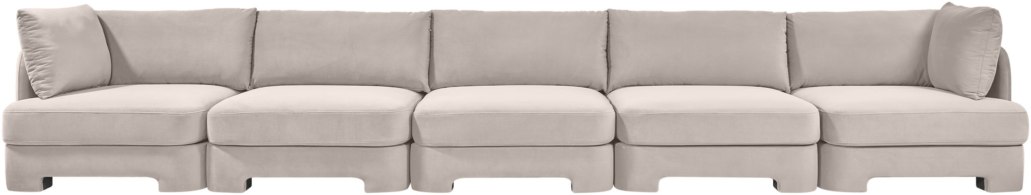 Hammond - Velvet Performance Fabric Upholstered 5 Piece Sofa