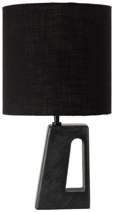 Vellum - Genuine Marble Base And Linen Textured Fabric Shade Table Lamp