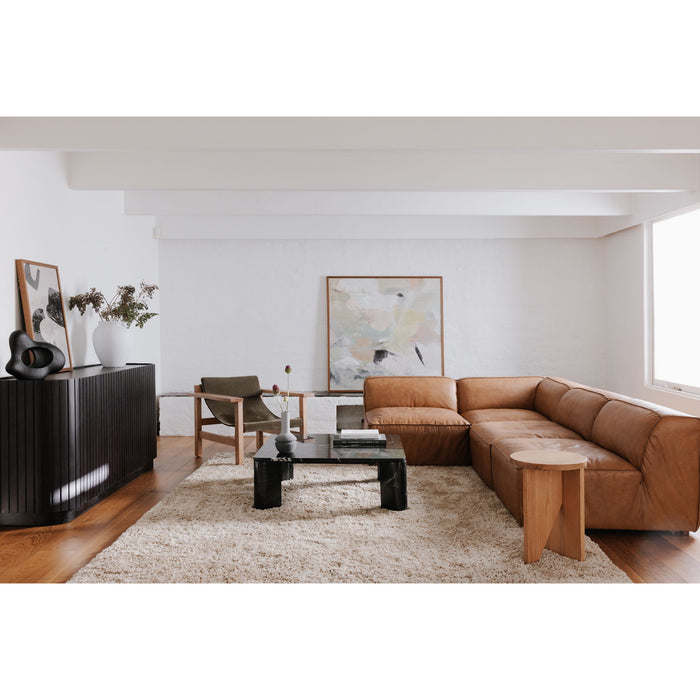 Form - Leather Corner Chair - Sonoran Tan