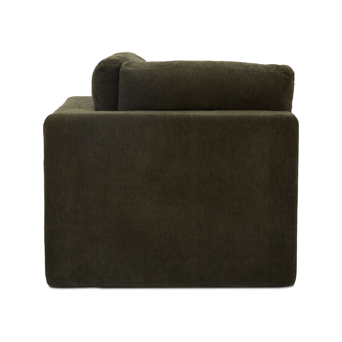 Cates - Corner Chair - Dark Green