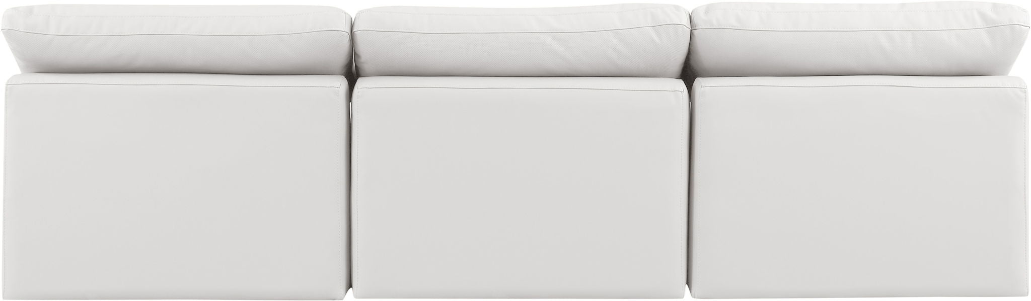 Indulge - Faux Leather 3 Seat Modular Armless Sofa