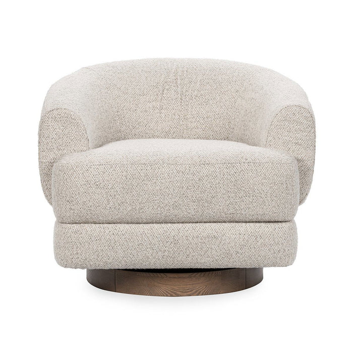 Chassia - Swivel Accent Chair - Dusty Beige