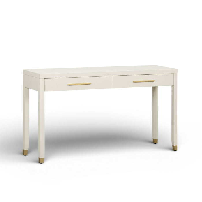 Dani - Faux Shagreen 2-Drawer Console Table - Cream