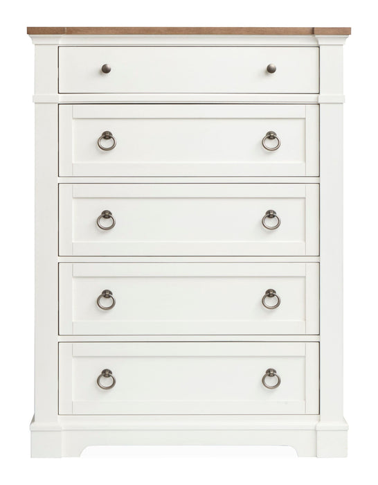 Kingston - Drawer Chest - Whisper White And Cerused Nutmeg