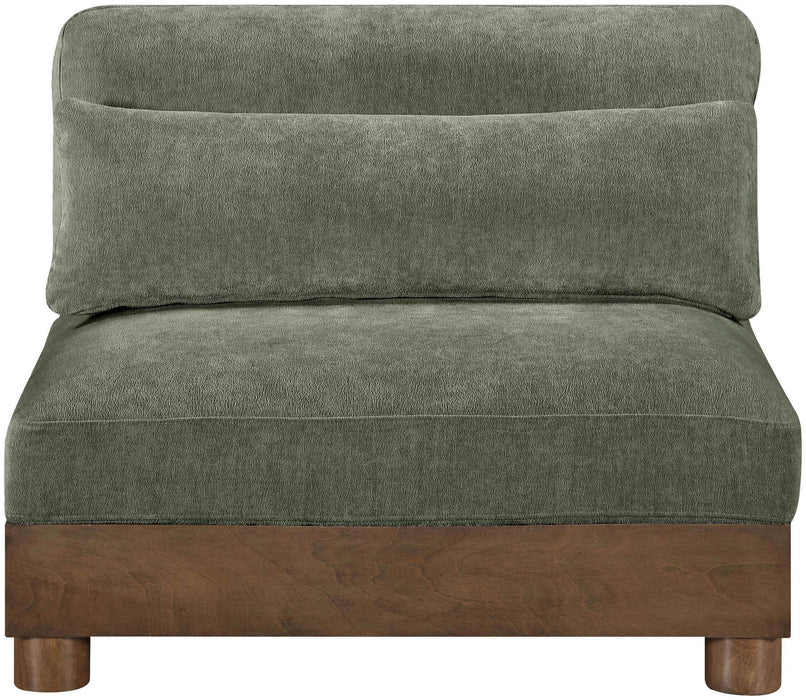 Turin - Chenille Fabric Upholstered Modular Armless Chair