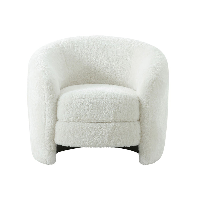 Dakota - Faux Shearling Armchair - White