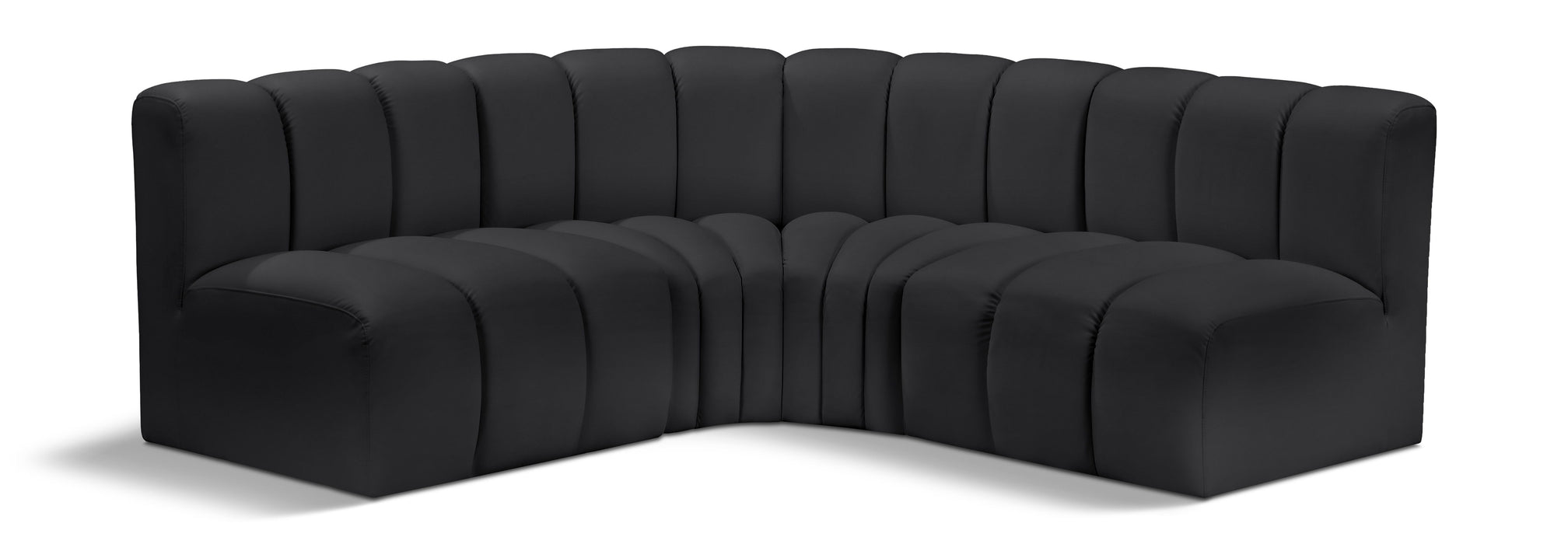 Arc - Faux Leather 4 Piece Corner Modular Sofa