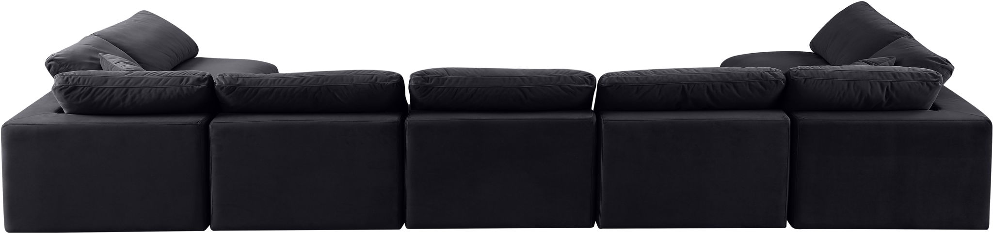 Comfy - 7 Piece Velvet Modular Armless Sectional
