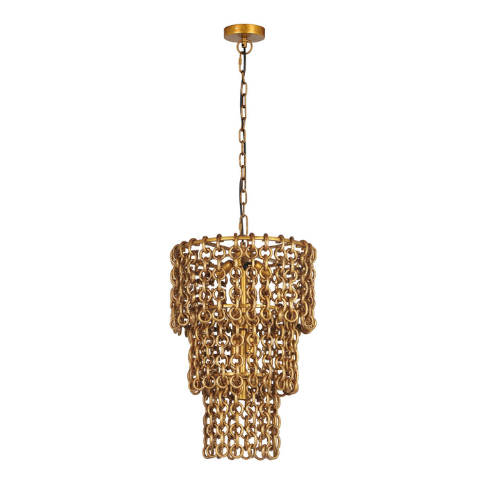 Nirsa - 3-Tier Chandelier - Gold