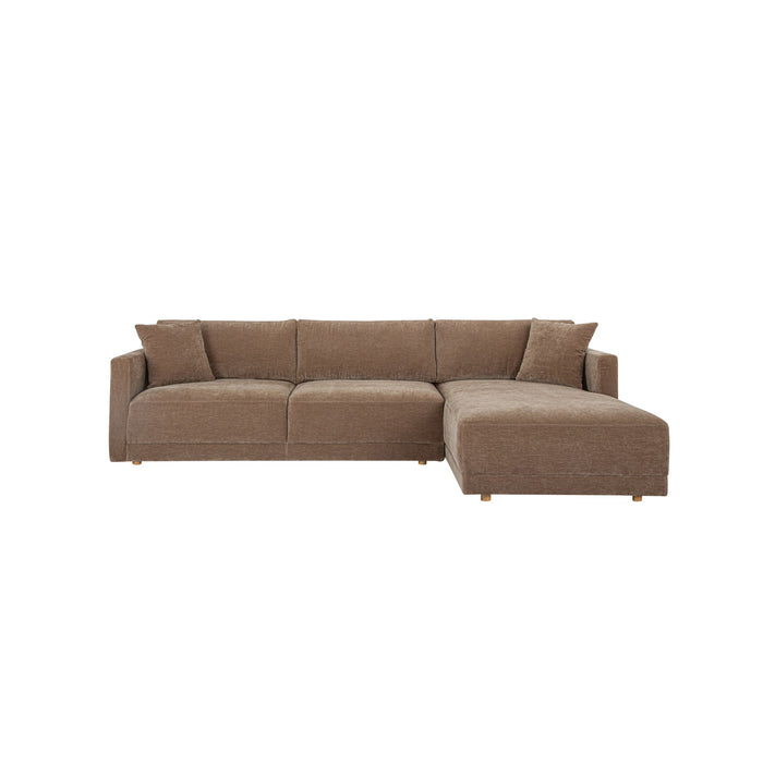 Bryn - Sectional Camel Right Stationary Sofa - Light Brown