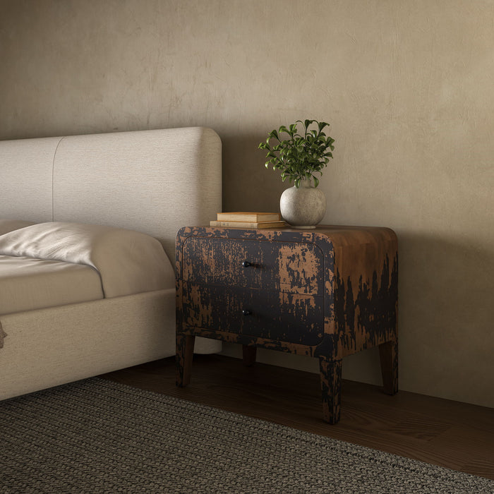 Iris - Nightstand - Distressed Black