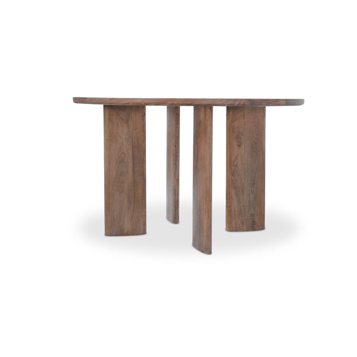 Lia - Round Dining Table - Dark Brown