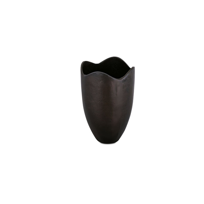 Athena - Cast Aluminum Vase - Blackened Bronze / Brown