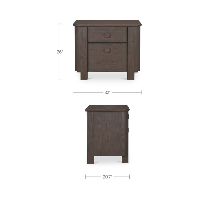 Loren - Large Nightstand - Dark Brown