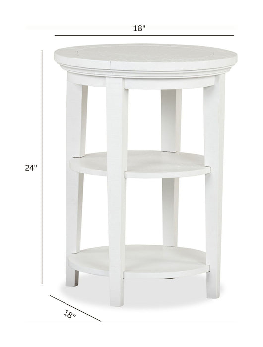 Heron Cove - Round Accent End Table - Chalk White