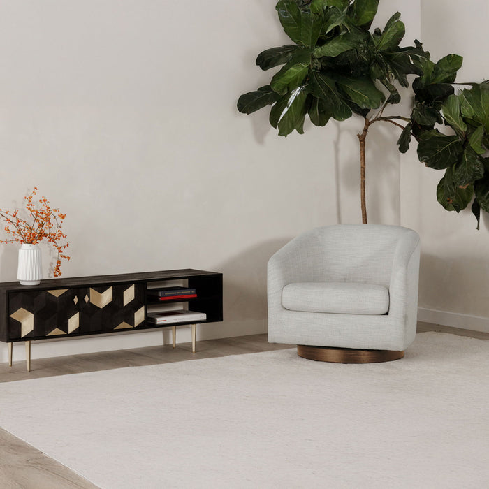 Oscy - Swivel Chair - Splashed White