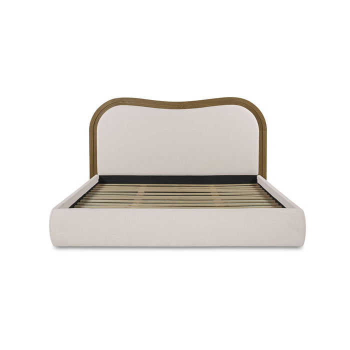 Camilla - Queen Bed - Oat / White / Beige