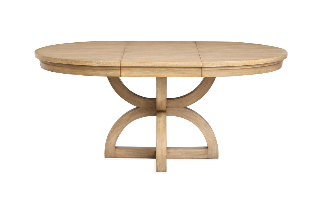 Coventry - Extendable 48" Round Dining Table - Honey Wheat