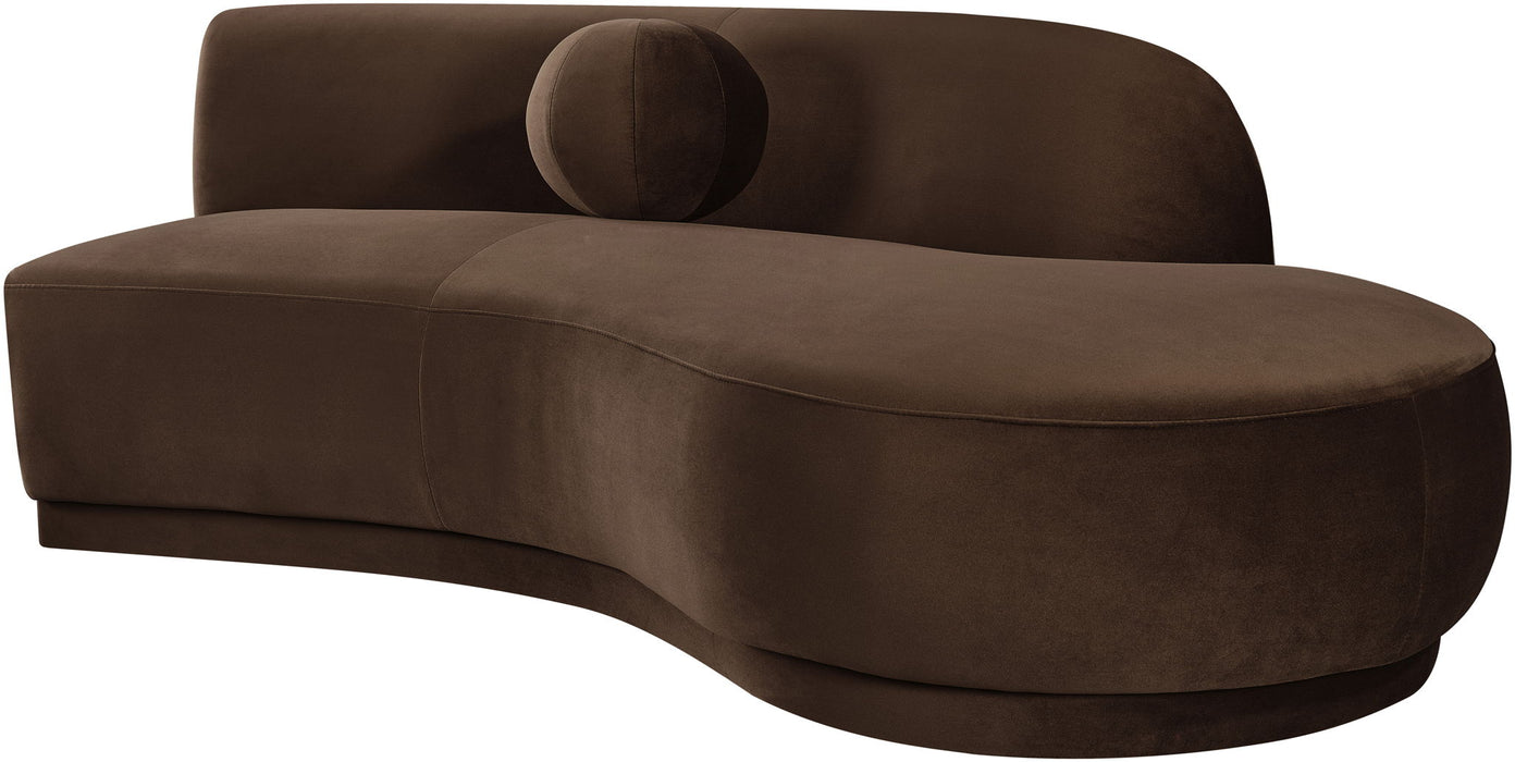 Avra - 86" Velvet Performance Fabric Upholstered Sofa