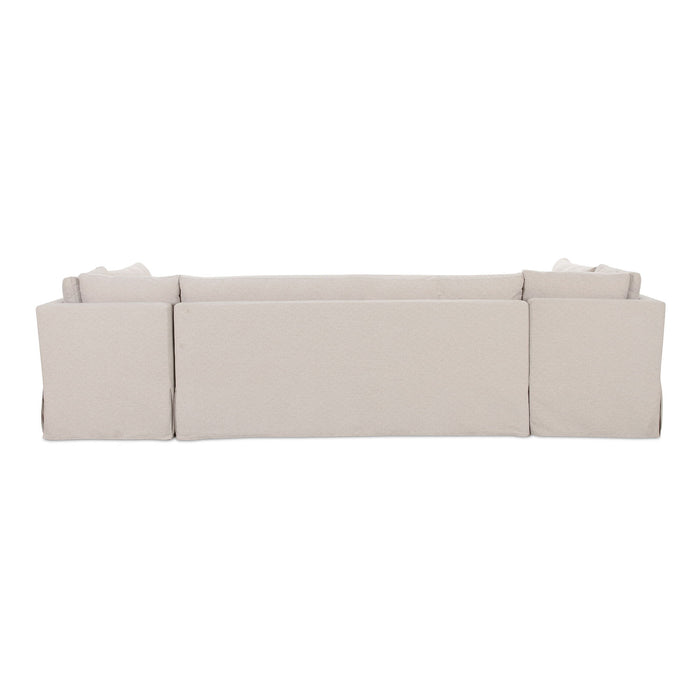 Fable - 5 Piece Slipcover Dining Banquette U-Shape - Beige