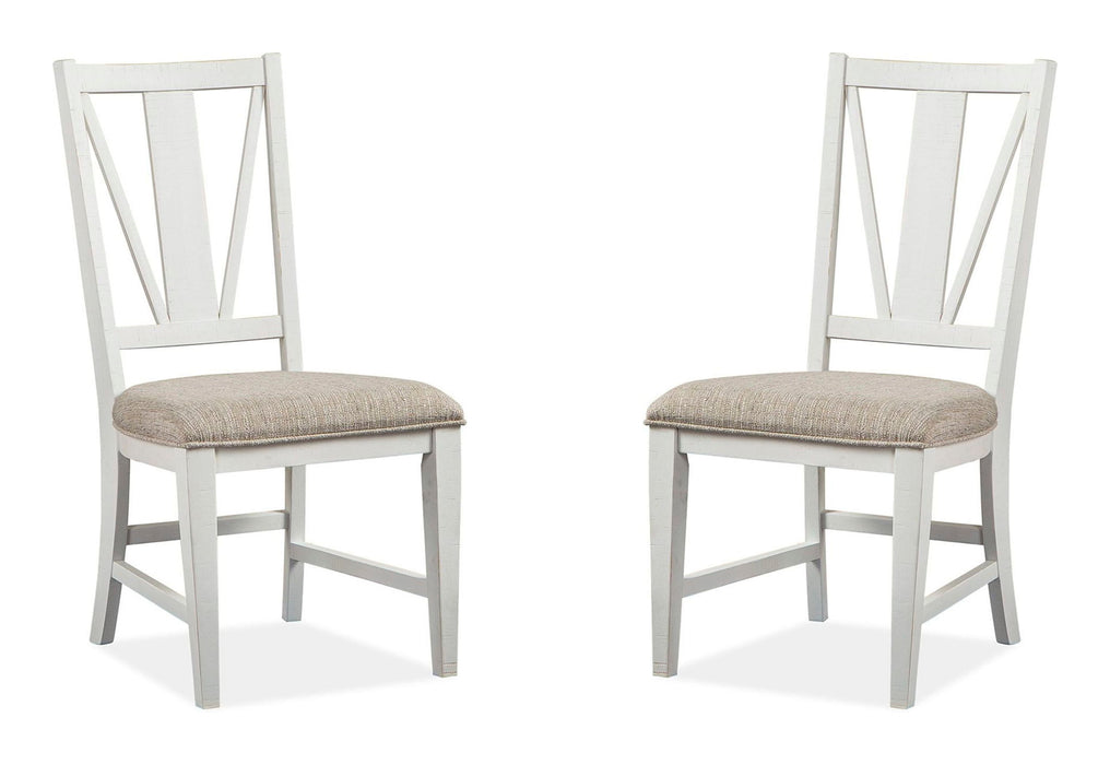 Heron Cove - Dining Side Chair With Upholstered Seat (Set of 2) - Chalk White