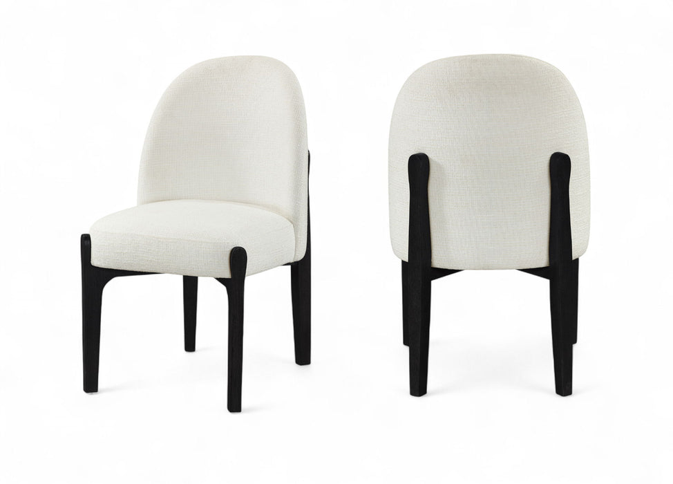 Torino - Upholstered Dining Chair With Brushed Black Base (Set of 2)
