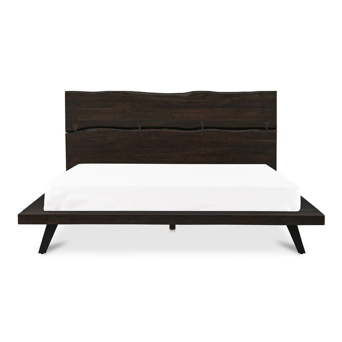 Madagascar - Queen Platform Bed - Dark Brown