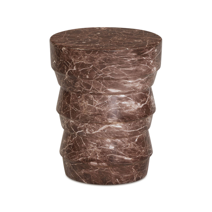 Ayon - Indoor / Outdoor Concrete Side Table - Red Levanto