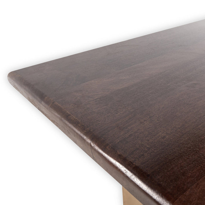 Kade - Dining Table - Dark Brown / Gold