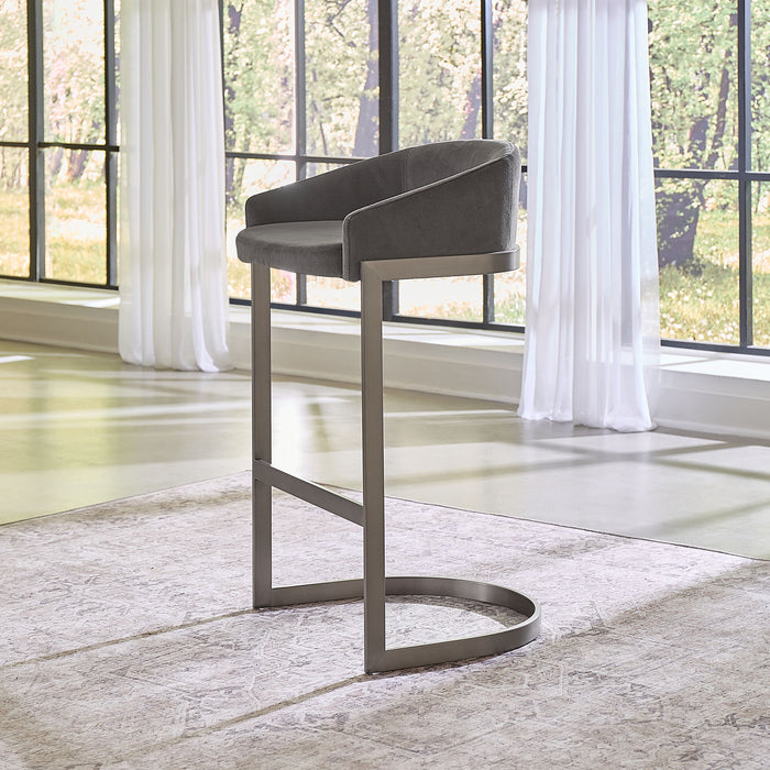 Oxford Bar Stool - Mocha/SS