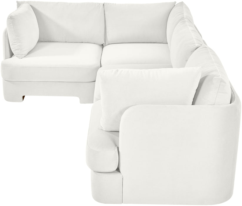 Hammond - Velvet Performance Fabric Upholstered 4 Piece Sectional