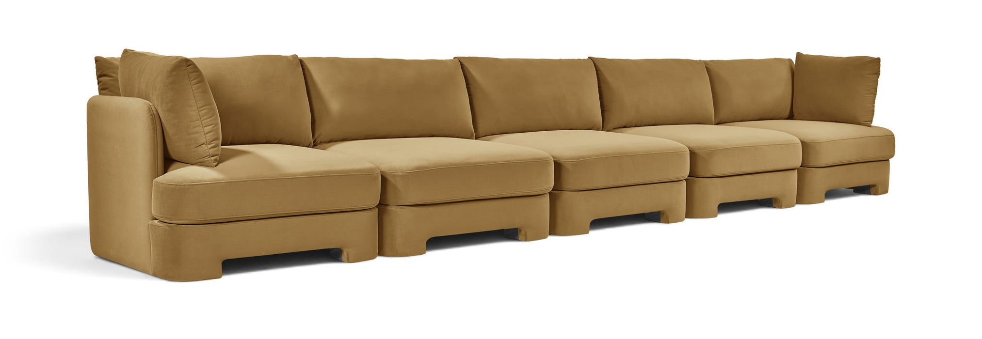 Hammond - Velvet Performance Fabric Upholstered 5 Piece Sofa
