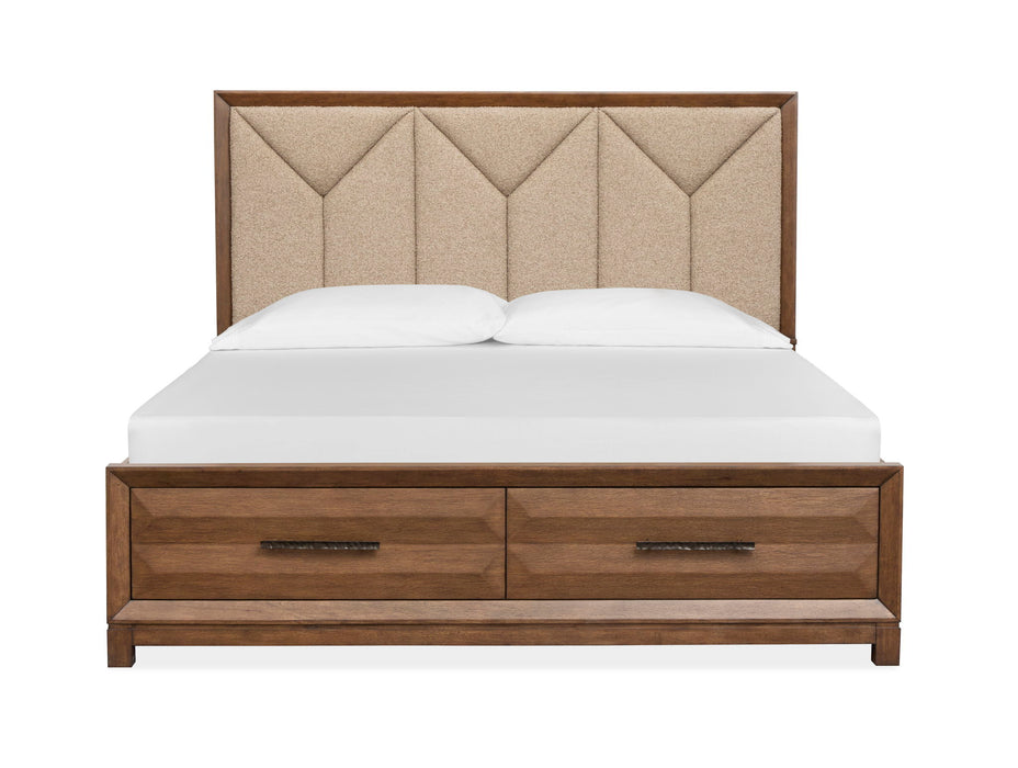 Callisto - Upholstered Panel Storage Bed