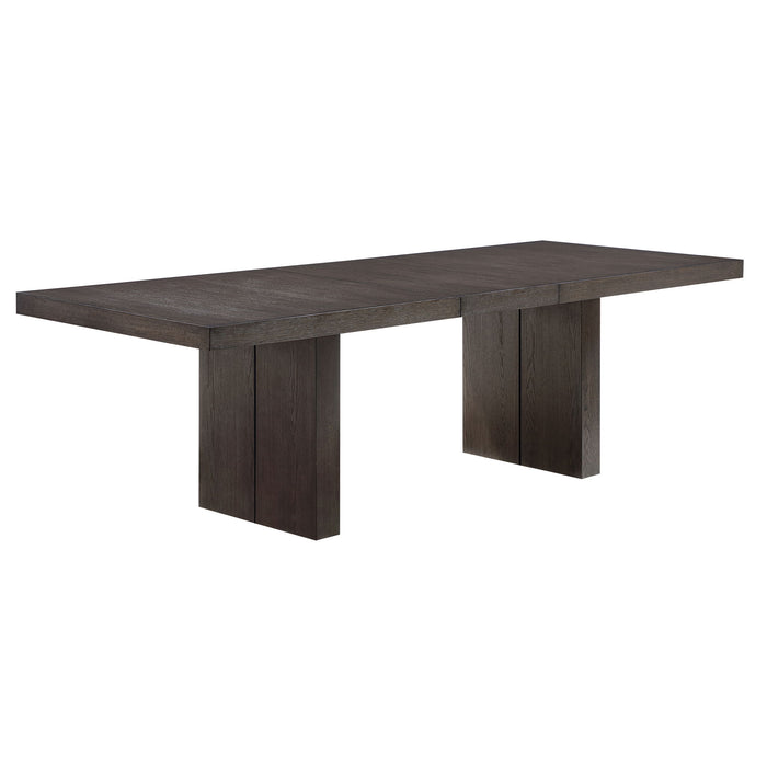 Evan - Dining Table With Leaf - Dark Brown / Black