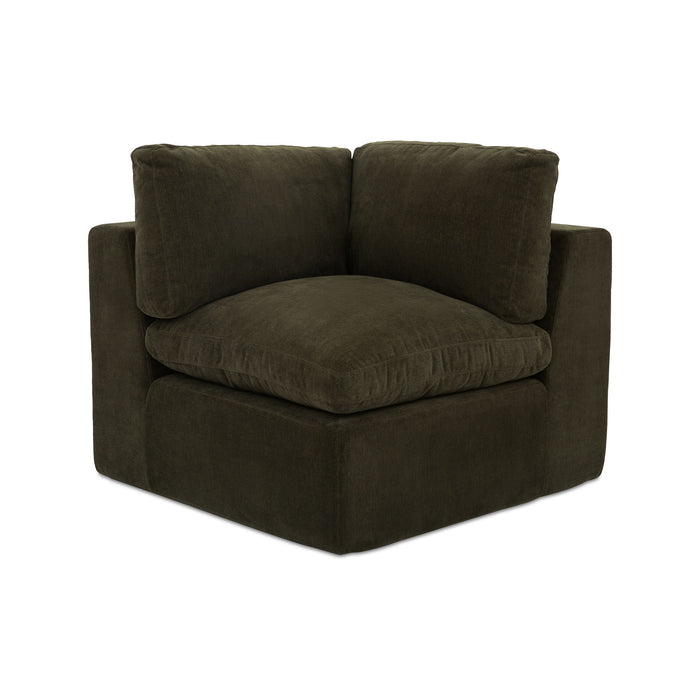 Cates - Corner Chair - Dark Green