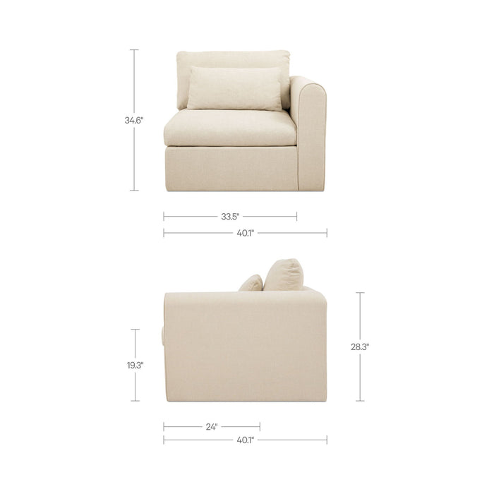 Swift - Right Arm Facing Chair - Light Beige